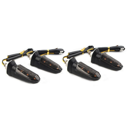 4X 12V LED Turn Signal Indicator Amber Blinker Light for Universal Motorcycle