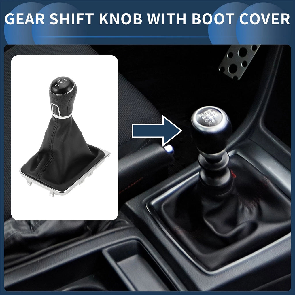 5 Speed Gear Shifter Knob with Cover Replacement for VW Passat (2013–2021)
