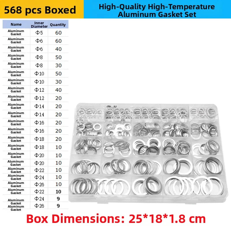 200pcs Aluminum Sealing Gaskets DIN988 for Industrial Applications