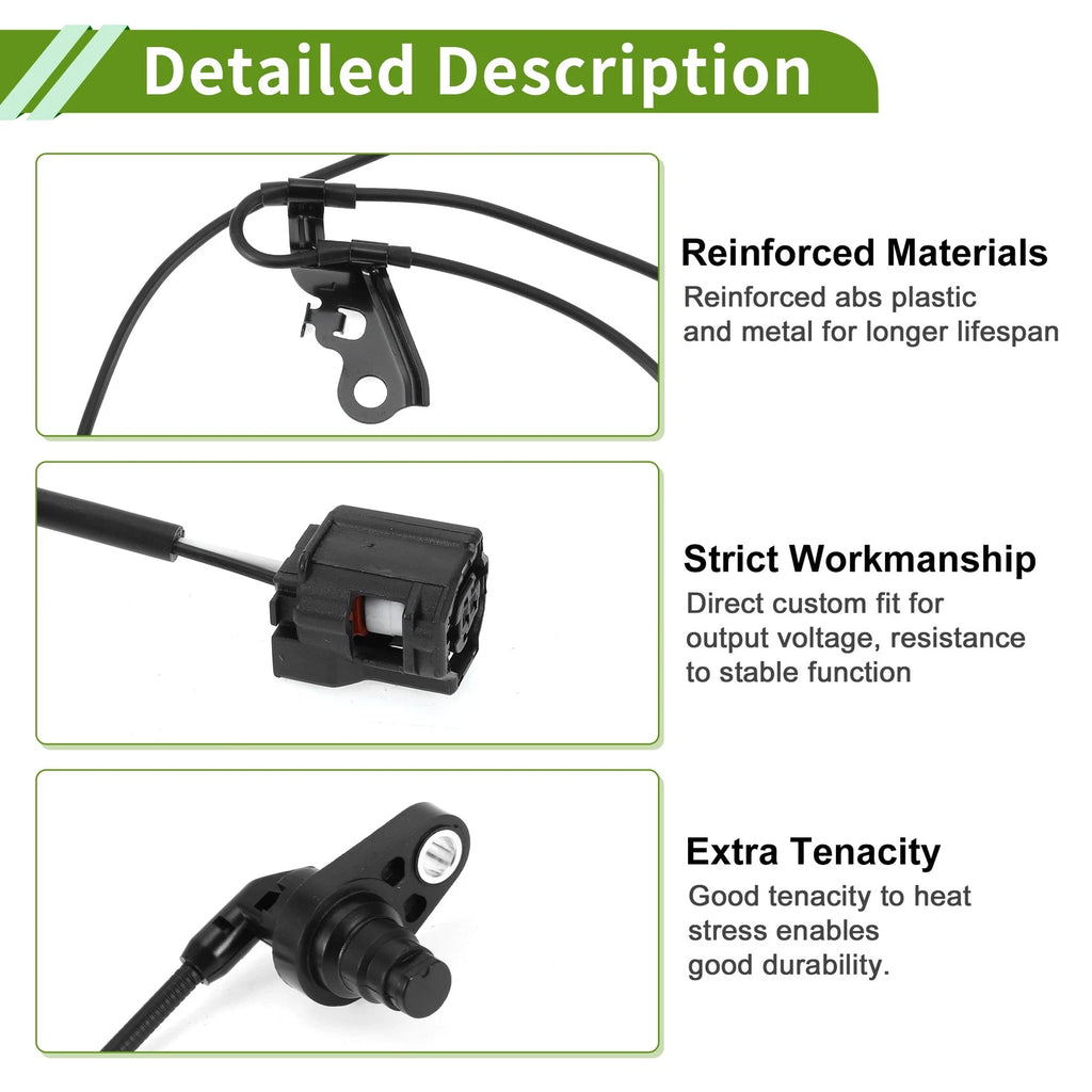 ABS Wheel Speed Sensor Front Left Replacement for Toyota Wish (2009–2017)