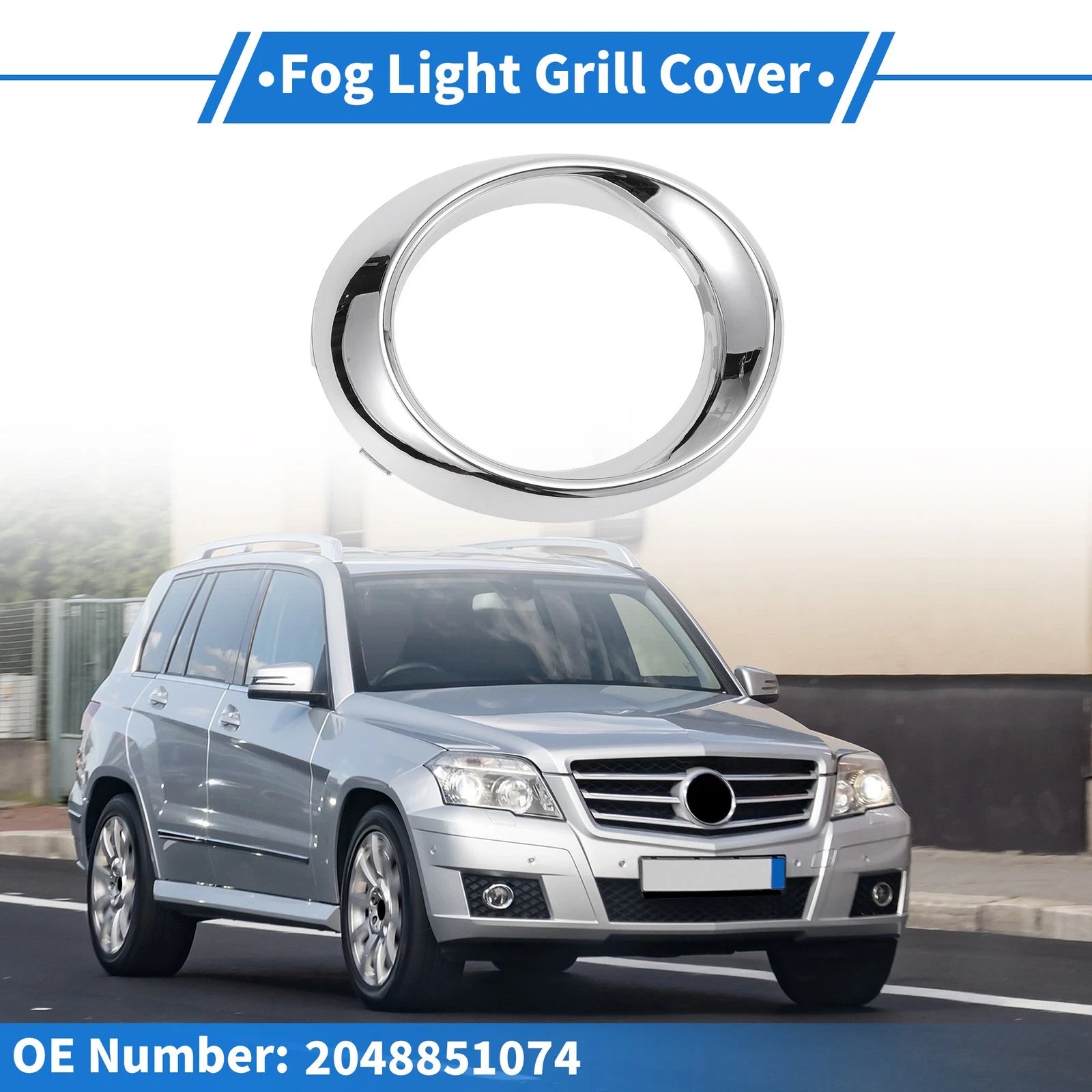 Car Front Right Fog Light Grill Replacement for Mercedes-Benz GLK350 (2010–2012)