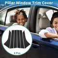 6pcs Door Pillar Window Trim for Ford Focus (2008–2011) Black