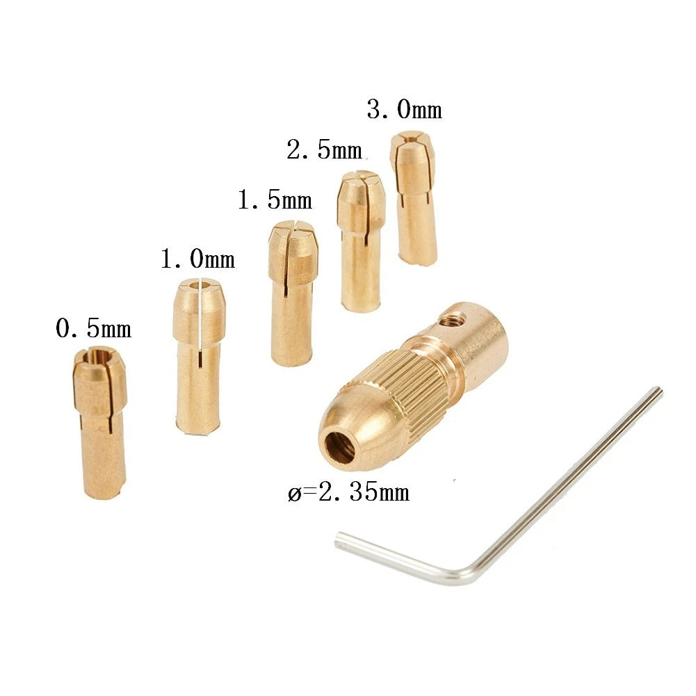 7pcs Electric Drill Bit Collet Chuck Set for Mini-Drill Tool