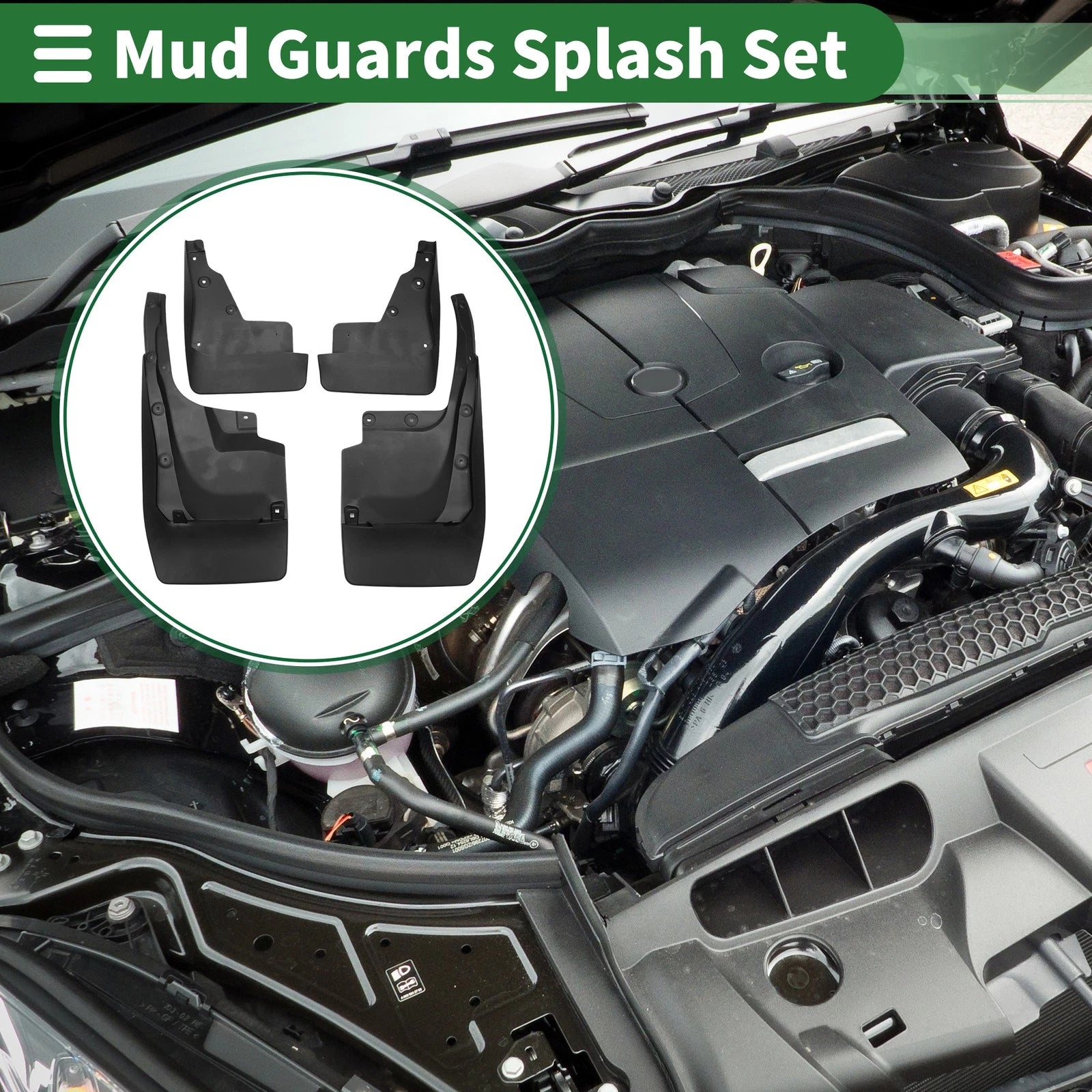 Mud Flaps Splash Guards Front & Rear for Lexus LX570 (2016–2022)