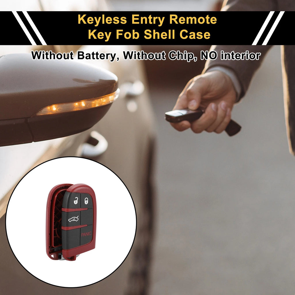 4 Button Key Fob Shell Case Replacement for Dodge Charger (2015–2023)
