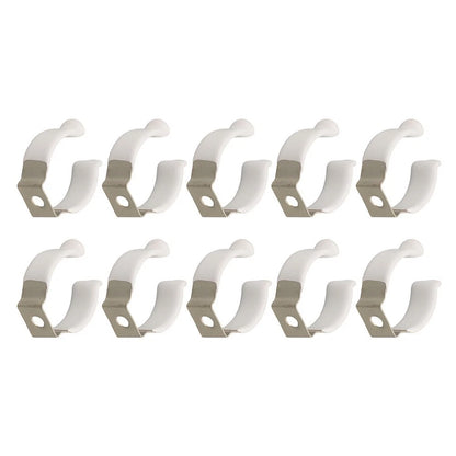 10PCS U Clips for LED Tube Light Mounting Bracket (Stainless Steel, PVC)