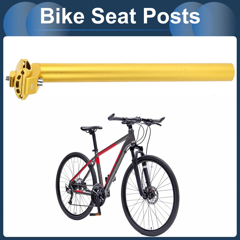 Bicycle Seat Post Extra Long Adjustable Angle for Bike 30.4x350mm Gold Tone (2010–2010)