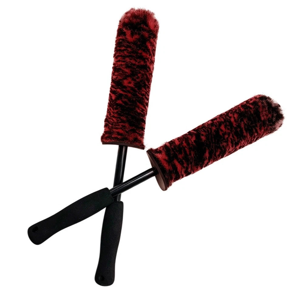 2X Long Handle Car Wheel Brush Set for Most Vehicles (Flexible Design)
