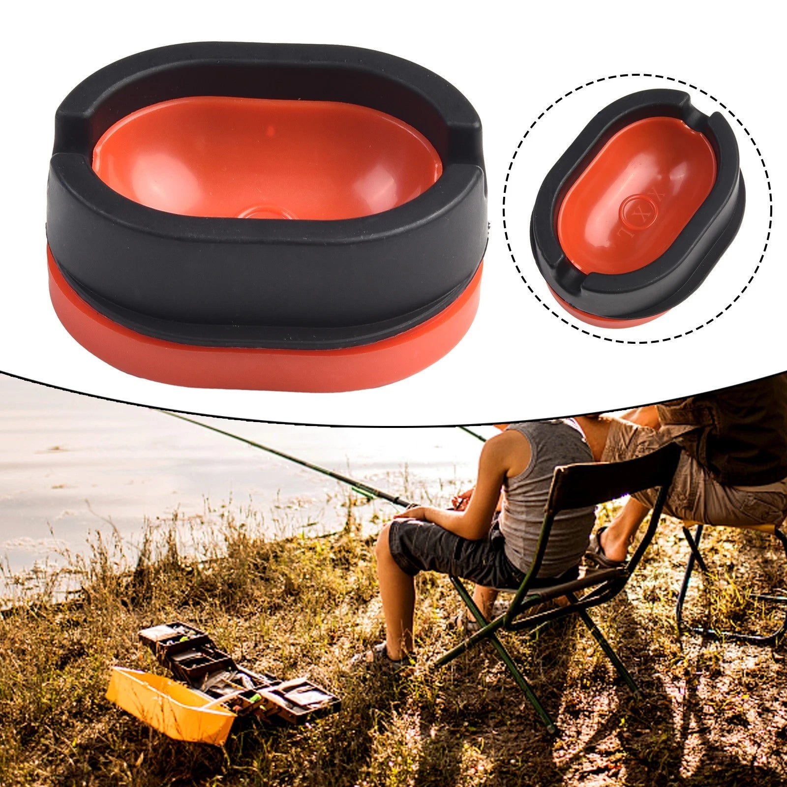 Bait Attachment for Enhanced Visibility (Striking Orange and Green)