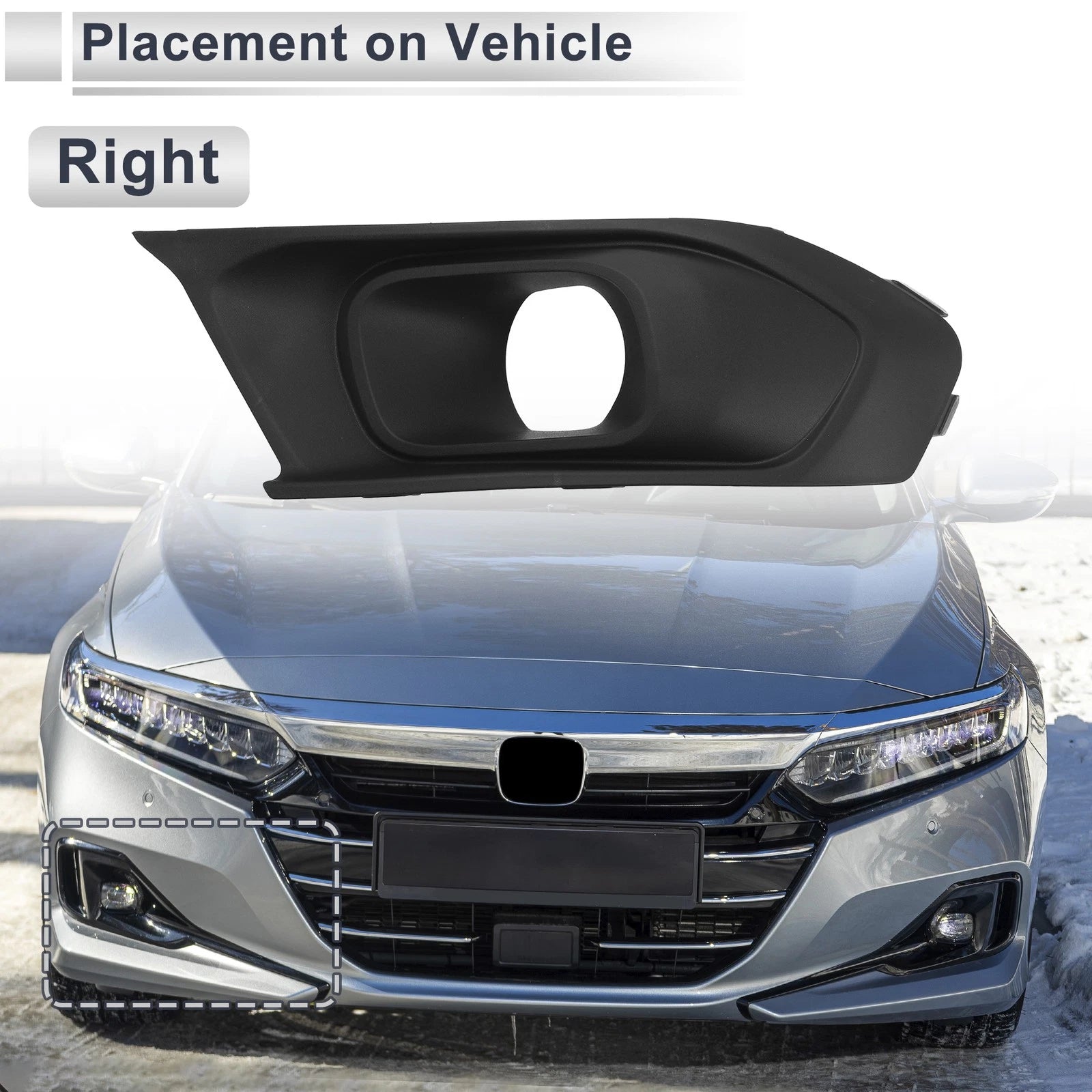 Front Right Fog Light Grill Replacement for Ford Escort (2019–2019)