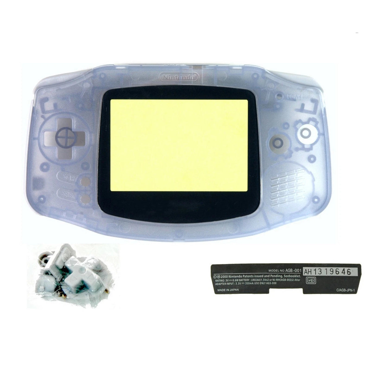 Transparent Full Housing Shell Case for Gameboy Advance (GBA)