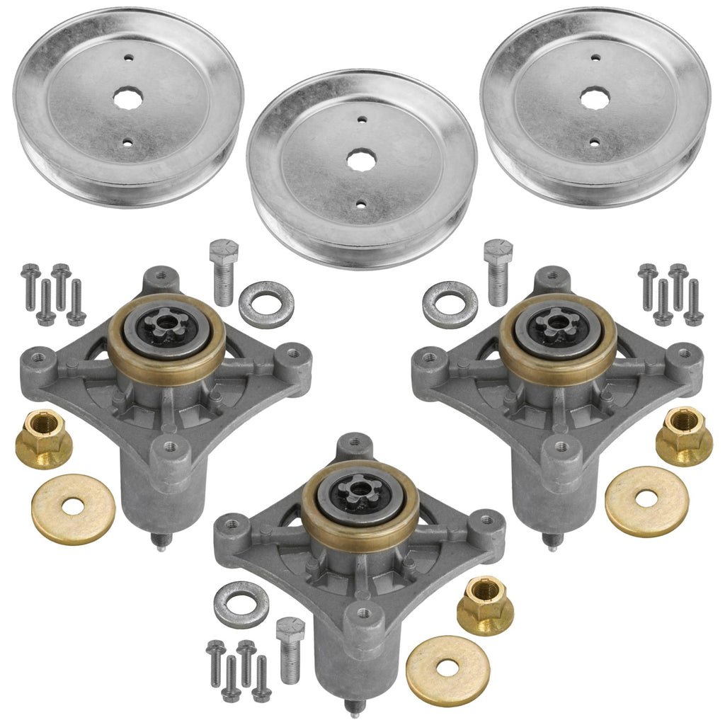 Deck Spindle and Pulley Replacement for Poulan 48 in 20VA48 (2000–2018)