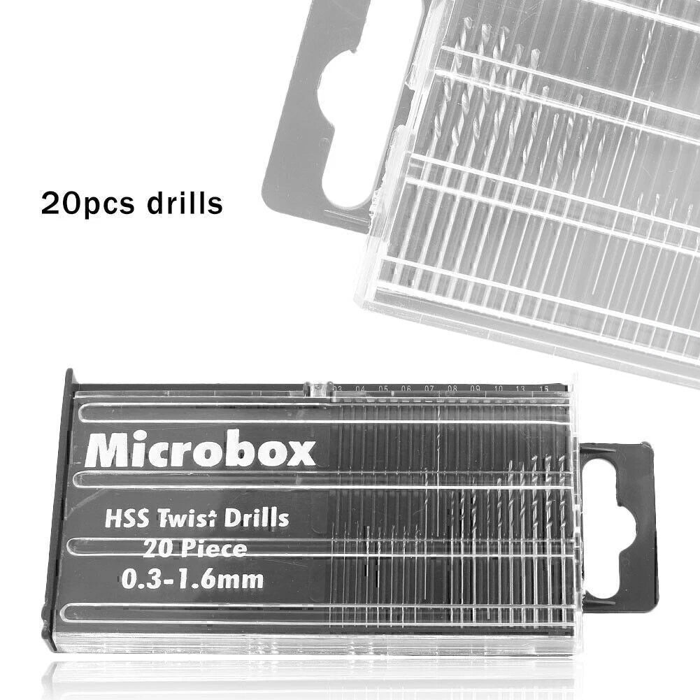 0.3-1.6mm Tiny Mini Micro HSS Twist Drill Bit Set Drilling Craft Jewelry Tool