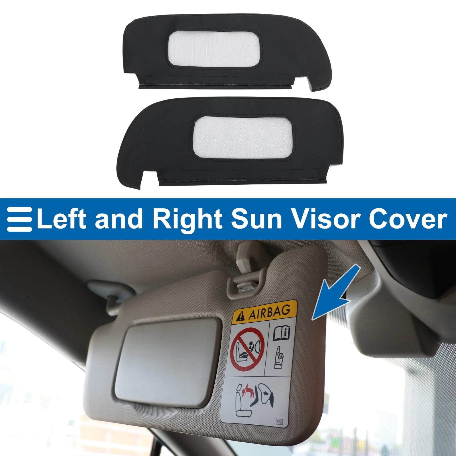 Sun Visor Cover Replacement for Dodge Ram 1500 (1994–2001) Left Right Black