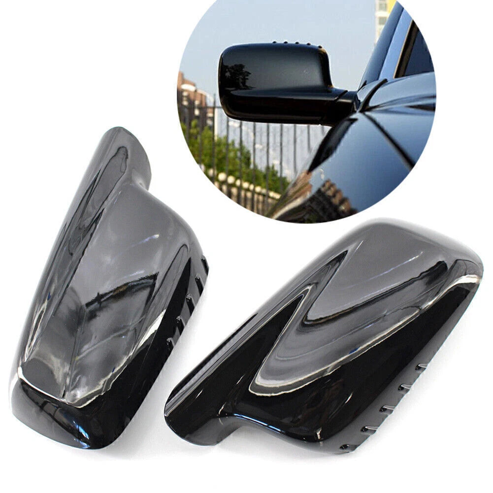 2X Door Wing Side Mirror Cover Cap for BMW E46 E65 E66 (2000–2006)