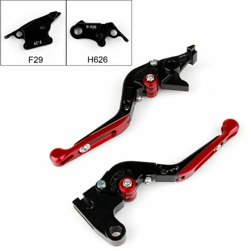 Adjustable Folding Brake Clutch Levers for Honda CBR929RR (2000–2001) Red T9