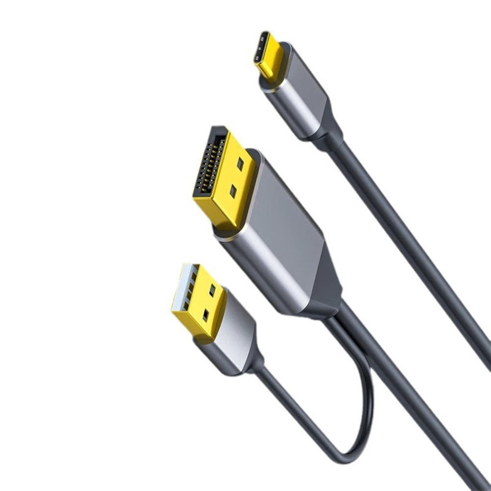 For DP to USB-C 2m Cable Compatible with For VR Devices and Portable Laptops