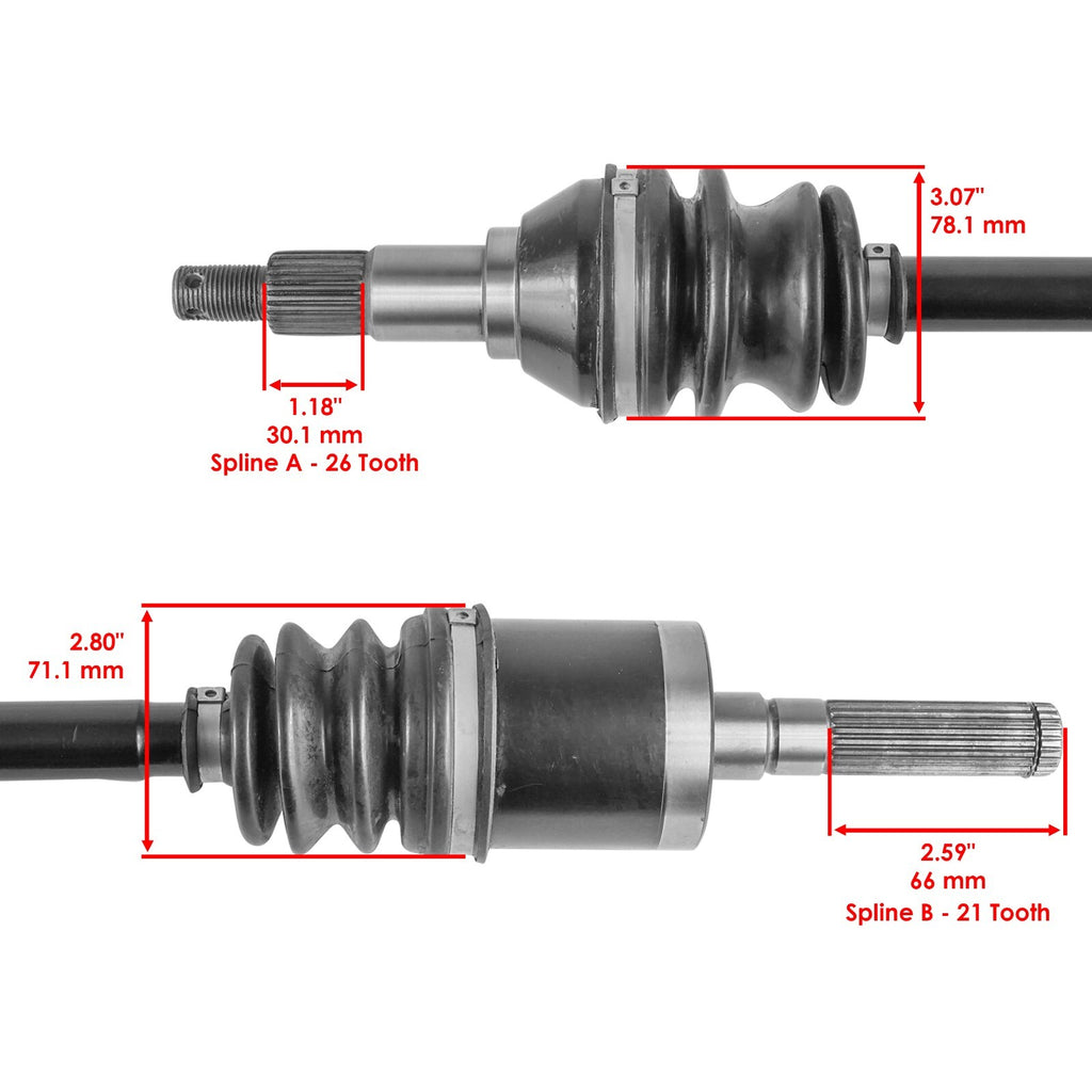 Front Right CV Joint Axle Shaft Replacement for Can-Am Maverick 1000R (2014–2018)