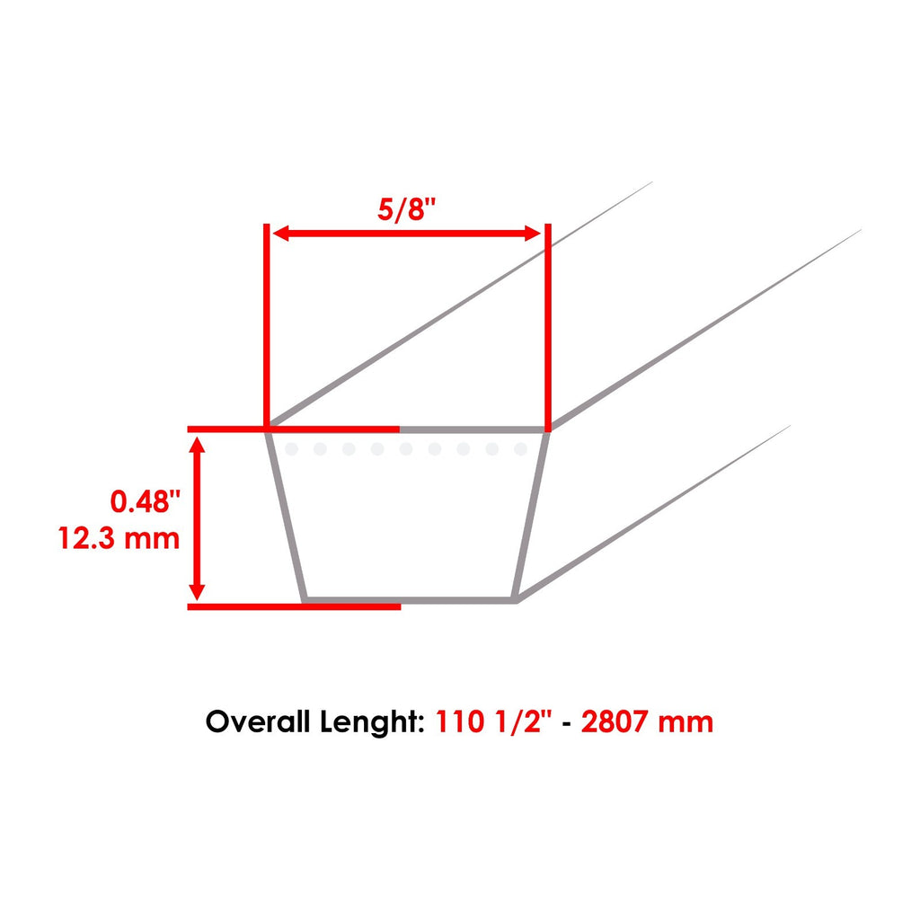 PTO Drive Belt Replacement for Cub Cadet 208 (2008–2015)