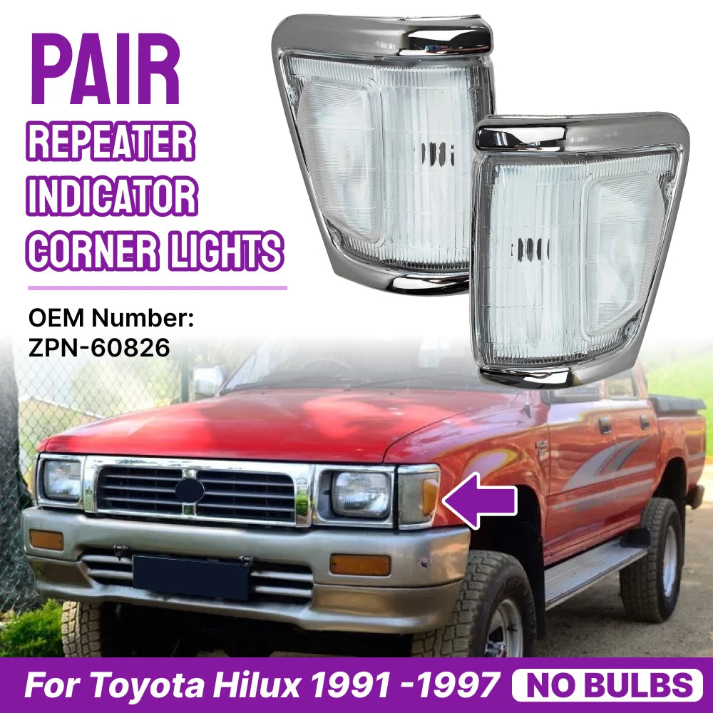 Clear Front Blinker Repeater for Toyota Hilux (1991–1997)