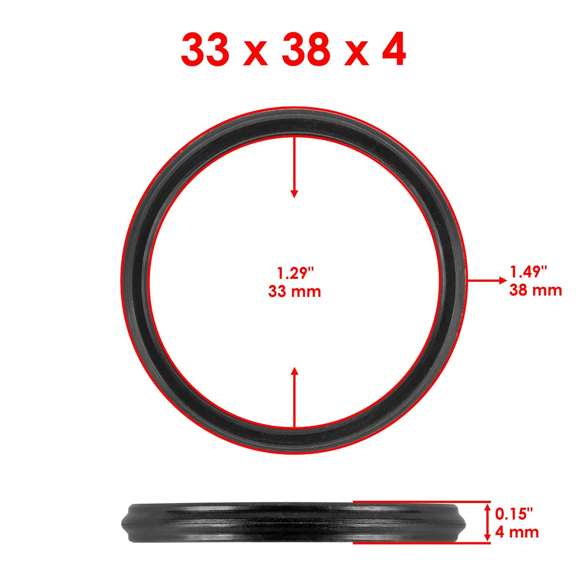 Brake Drum Ring Seal Rear for Honda TRX300 FourTrax 300 2X4 (1988–2000)