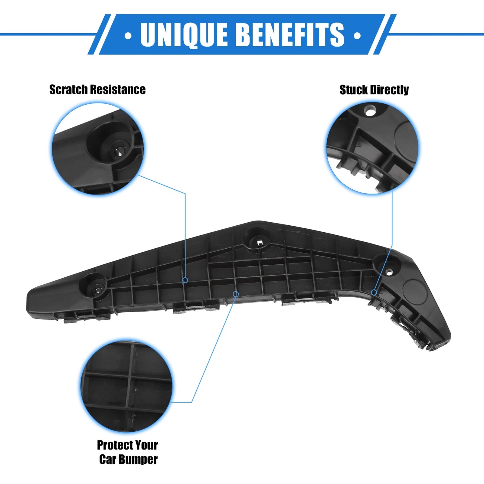 Bumper Mounting Support Brackets Left Right Pair for Toyota Highlander (2011–2013)