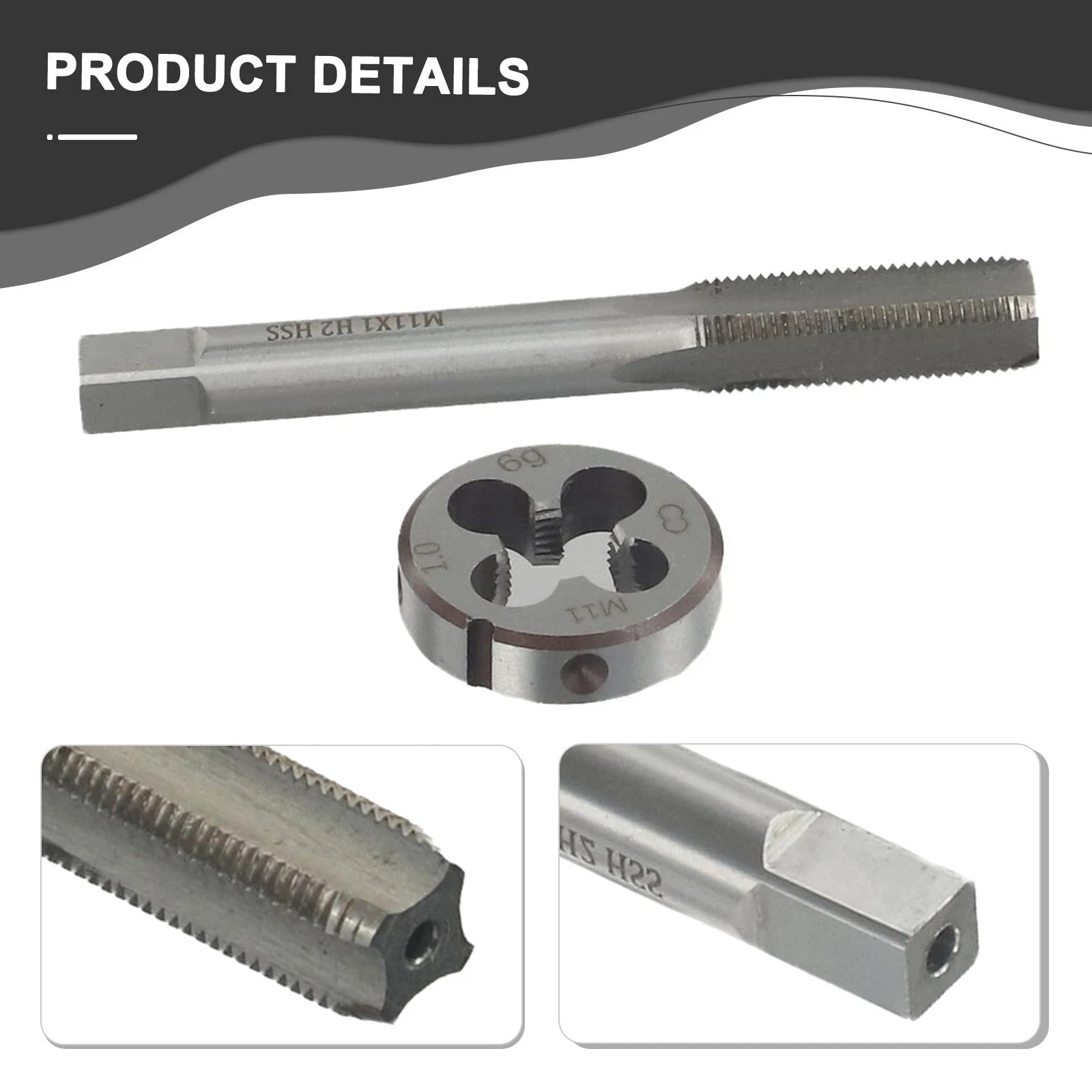 Tap and Die Set for M11 x 1mm Metric Thread (HSS)