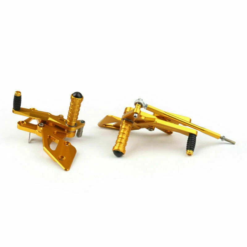 CNC Adjustable Rearsets Footrests Pedal for Yamaha YZF R25 R3 (2014–2016) Gold T9