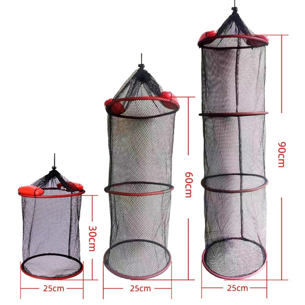 Fishing Cage with Buoy for Stable Use (Multiple Sizes Available)