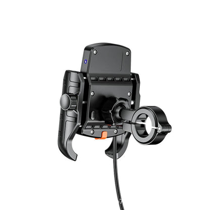 360° Rotation Wireless USB-C Fast Charger Holder Bracket for Motorcycle (4-7")