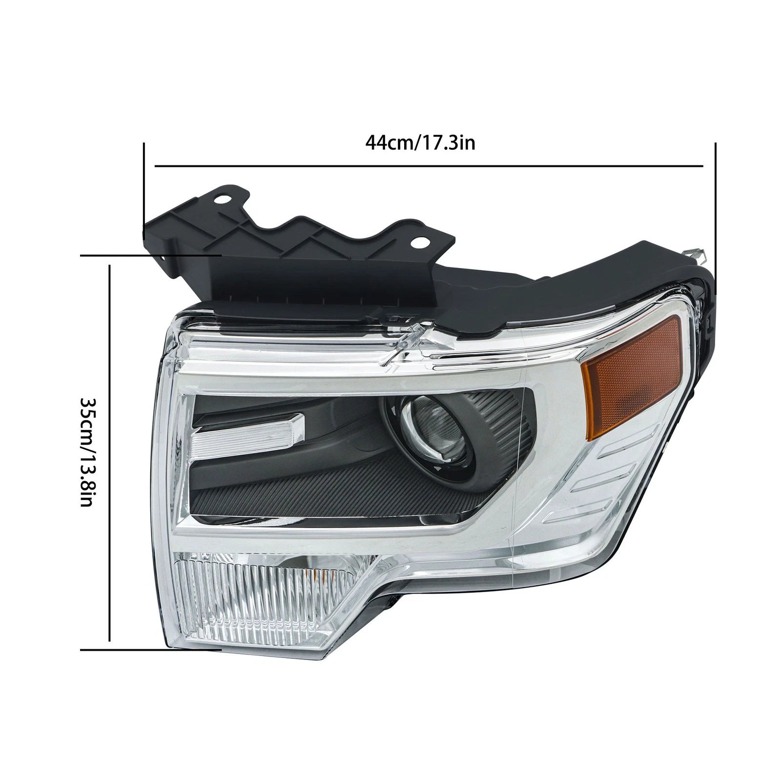 Chrome HID Front Headlight for Ford F150 (2013–2014) Left/Driver Side