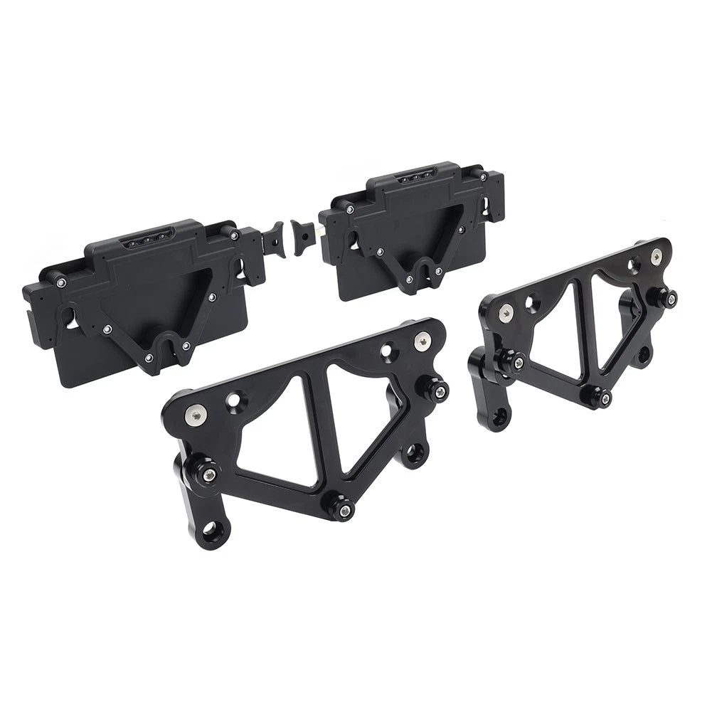 Motorcycle Saddlebag Guard Rails Bracket Quick Release Lockable Mount For Harley