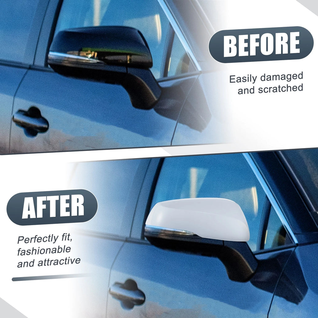 Right Side Mirror Cover Cap Replacement White for Toyota RAV4 (2019–2023)