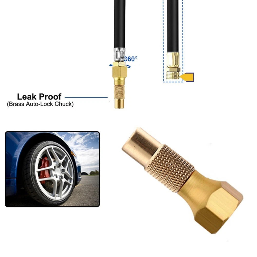 Screw On Tire Chuck for Tire Inflator (Brass Construction)