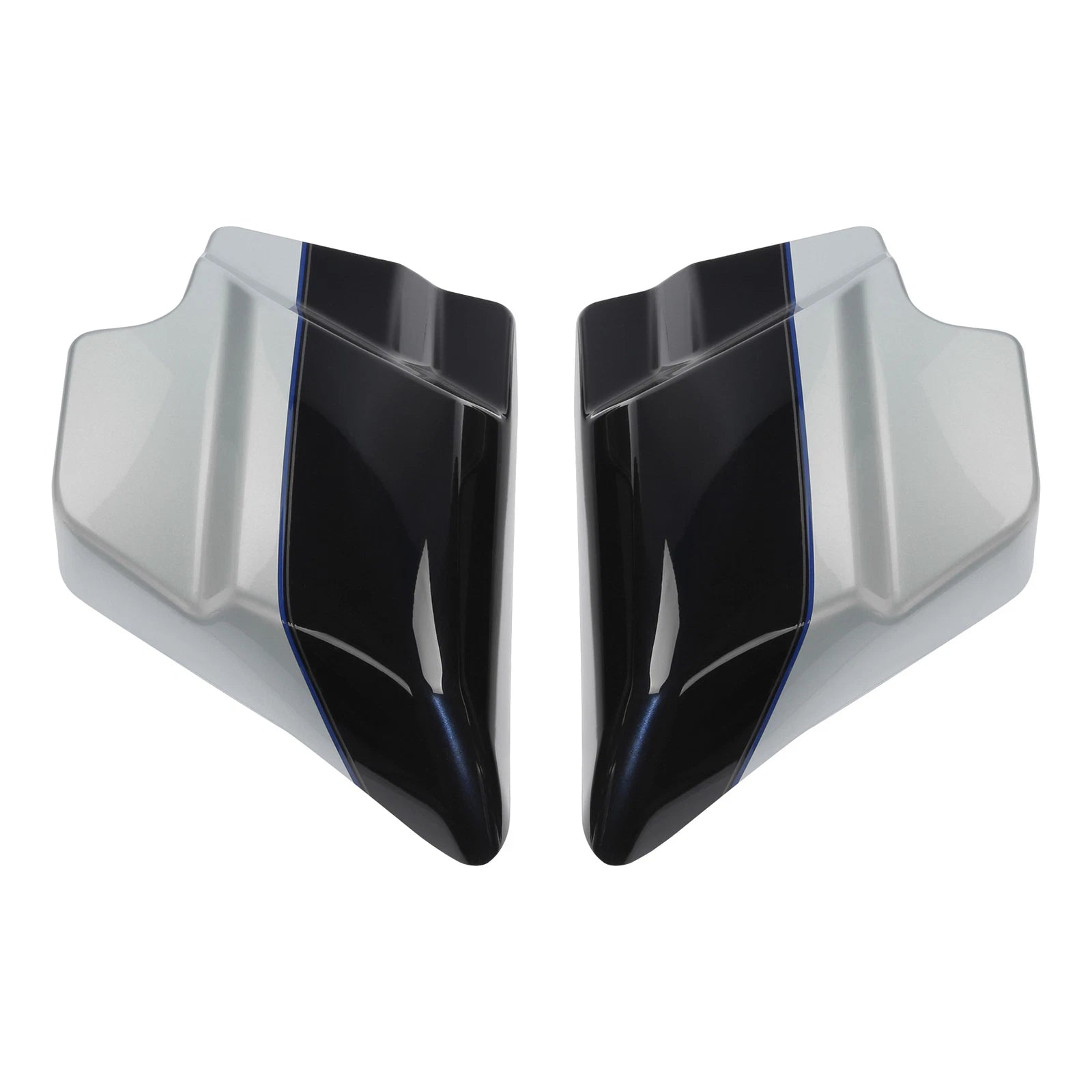 Side Covers for Harley Road Glide (2009–2023) Midnight Blue/Barracuda Silver