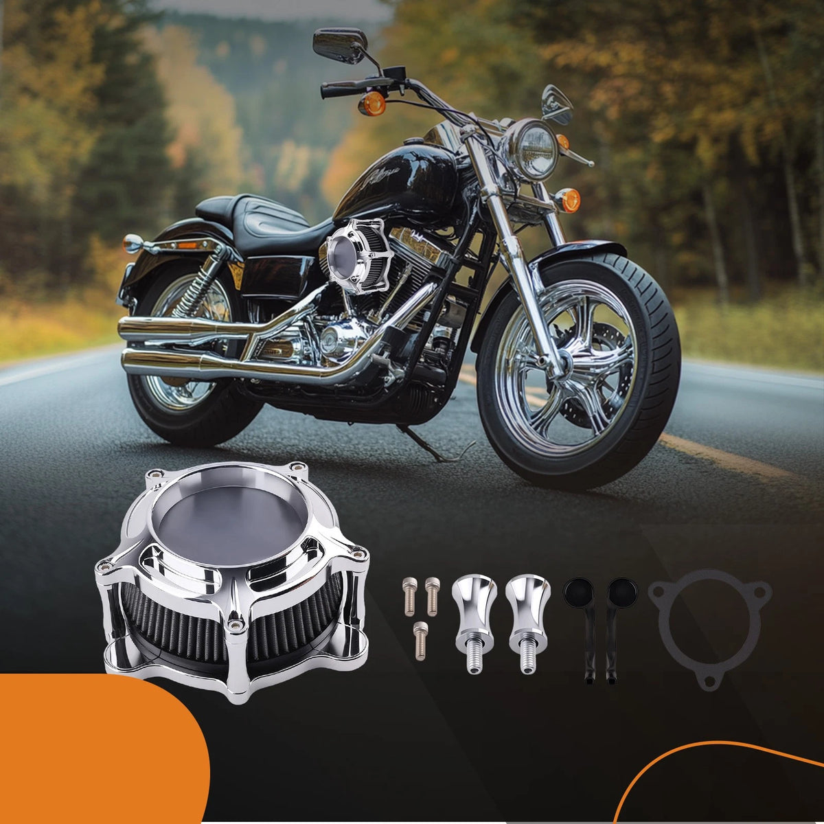 Air Cleaner Assembly for Harley Street Glide Road Glide (2008–2016) Black