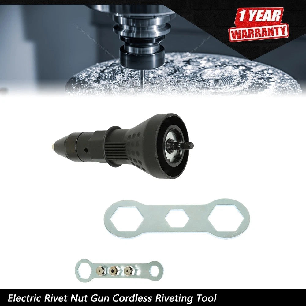 Electric Rivet Nut Gun Adapter for Cordless Power Drill Tool Kit (US)