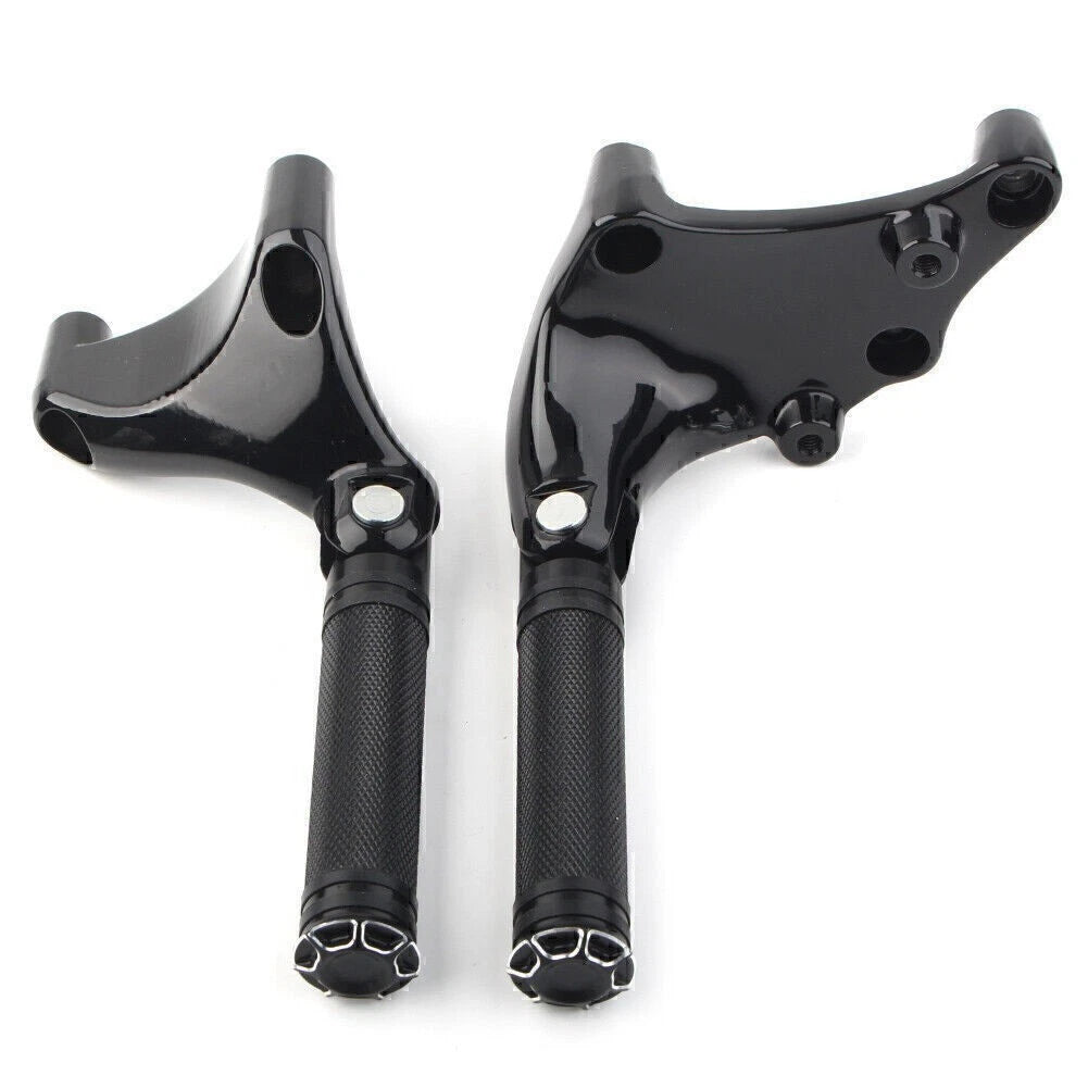2X Black Rear Passenger Footrest Peg Mount for Harley SuperLow XL883L (2014–2021)