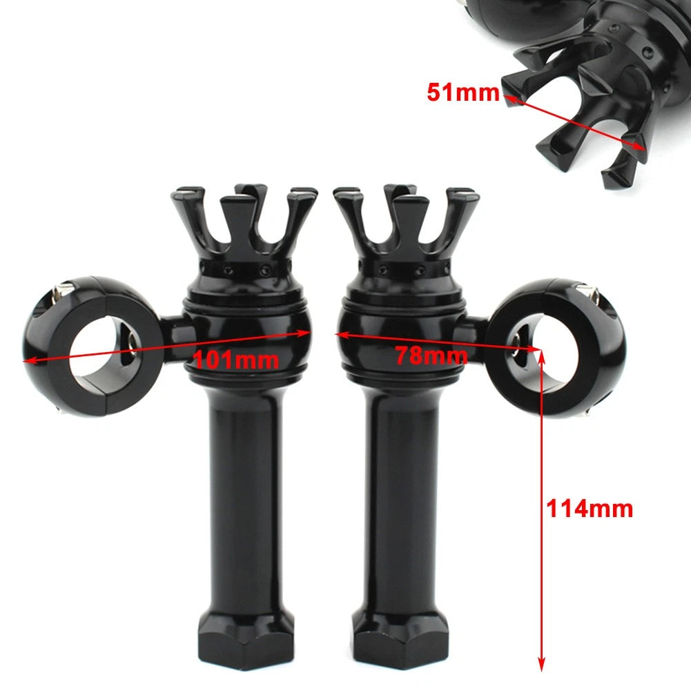 1" Black Handlebar Mount Clamps Risers for Harley Dyna Softail Breakout (2013–2023)