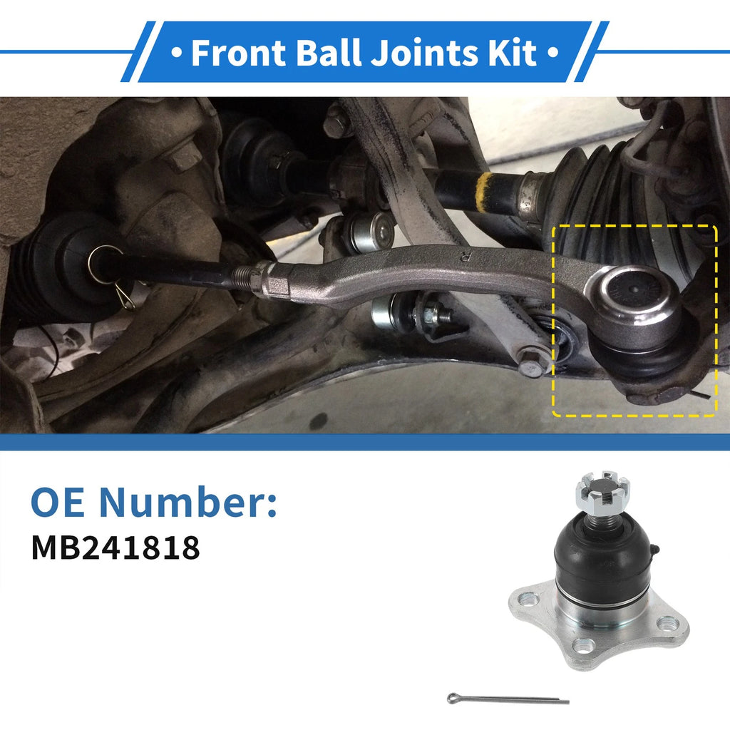 2 Pcs Front Lower Ball Joints Replacement for Mitsubishi Mighty Max (1983–1996)