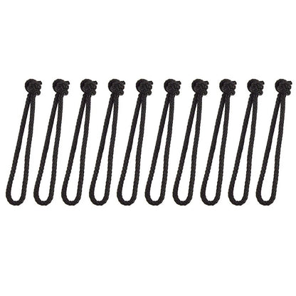 Surfboard Leash String 36cm 4mm Black Nylon Pre Cut
