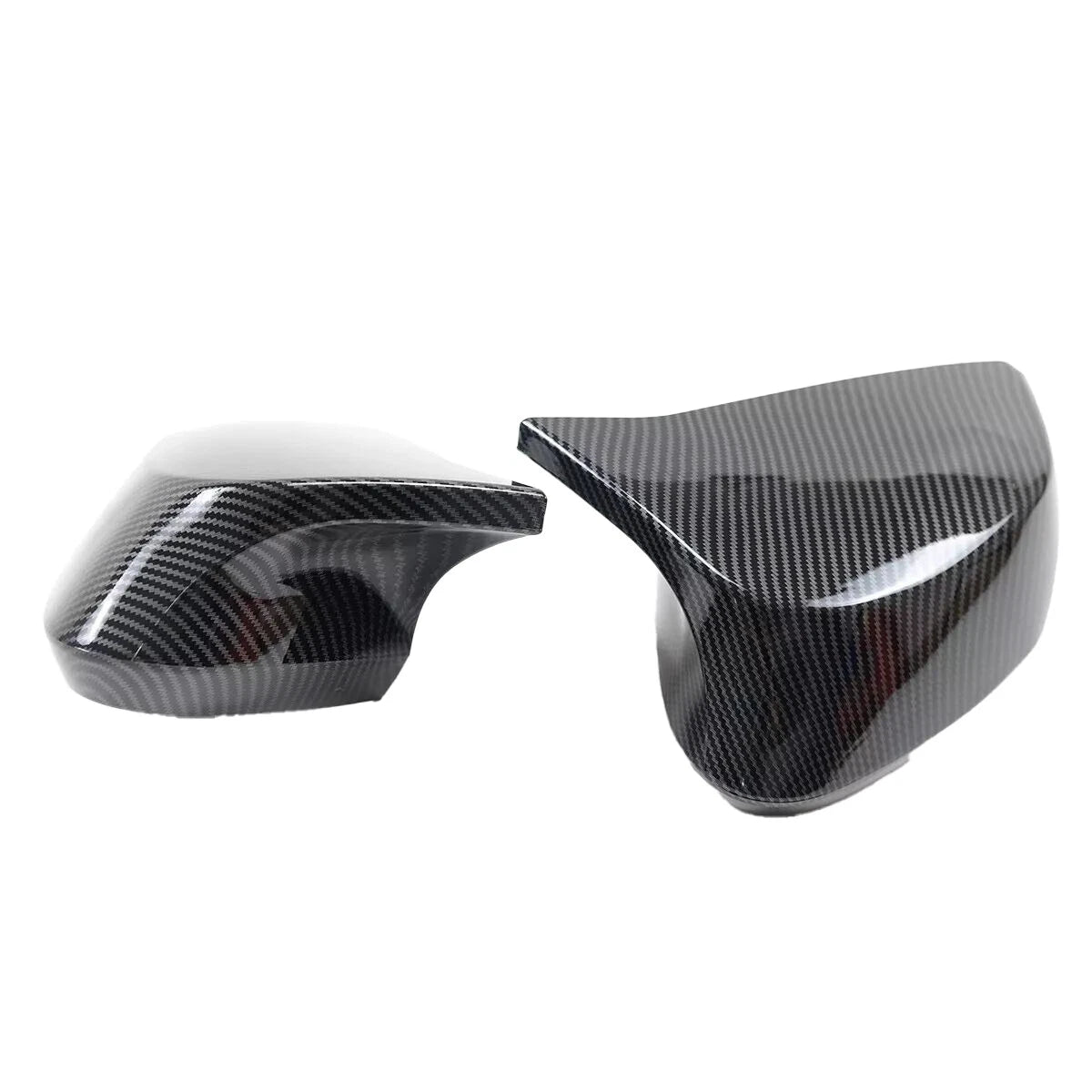 Pair Carbon Look Rearview Side Wing Mirror Cover Caps for Corvette C8 (2020–2024)