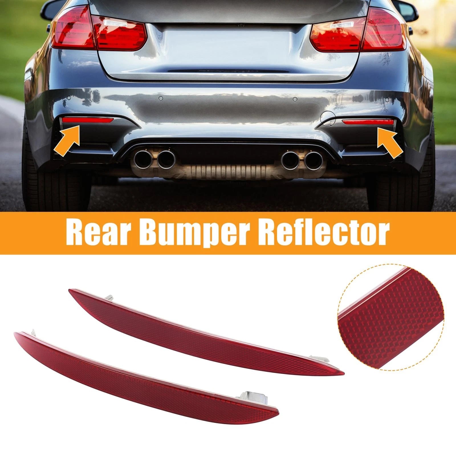 Rear Bumper Reflector Left Right Replacement for BMW 528i 550i (2011–2018)