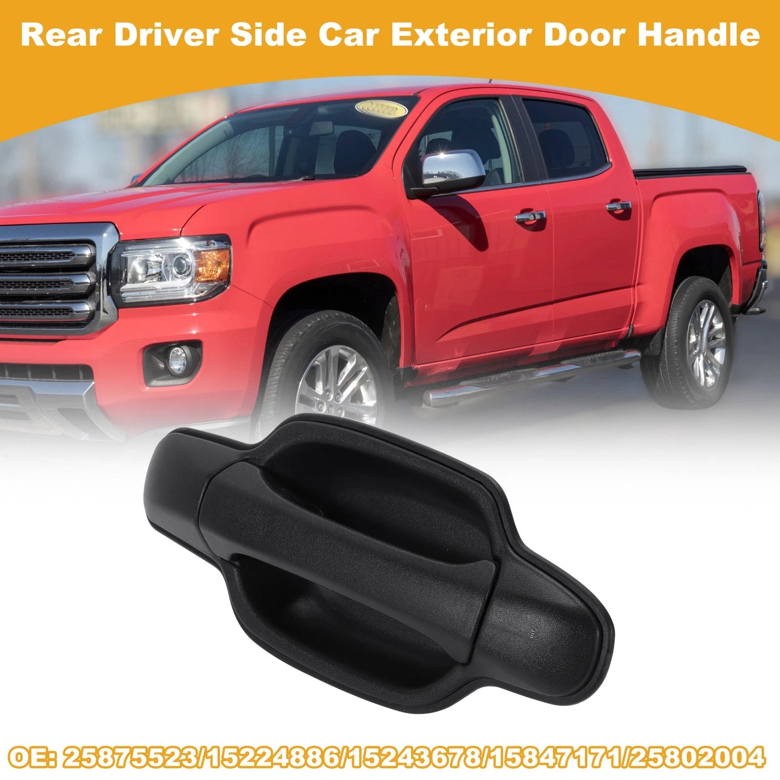 Rear Left Side Exterior Door Handle Replacement for GMC Canyon (2015–2022)