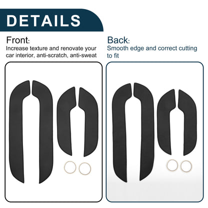 Door Anti Kick Pad Protector Sticker for Lexus NX300 2015–2020 Black Set