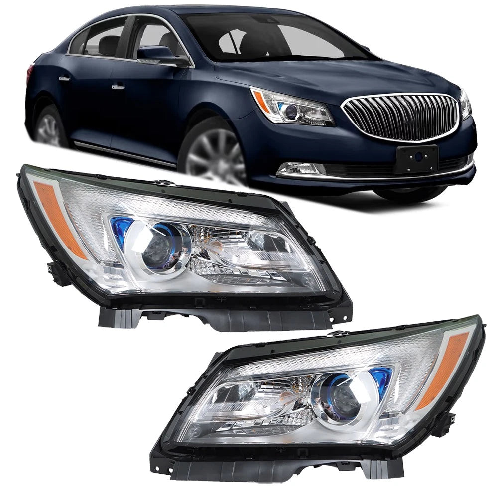 Headlight Assembly for Buick LaCrosse (2014–2016) Halogen, Driver & Passenger