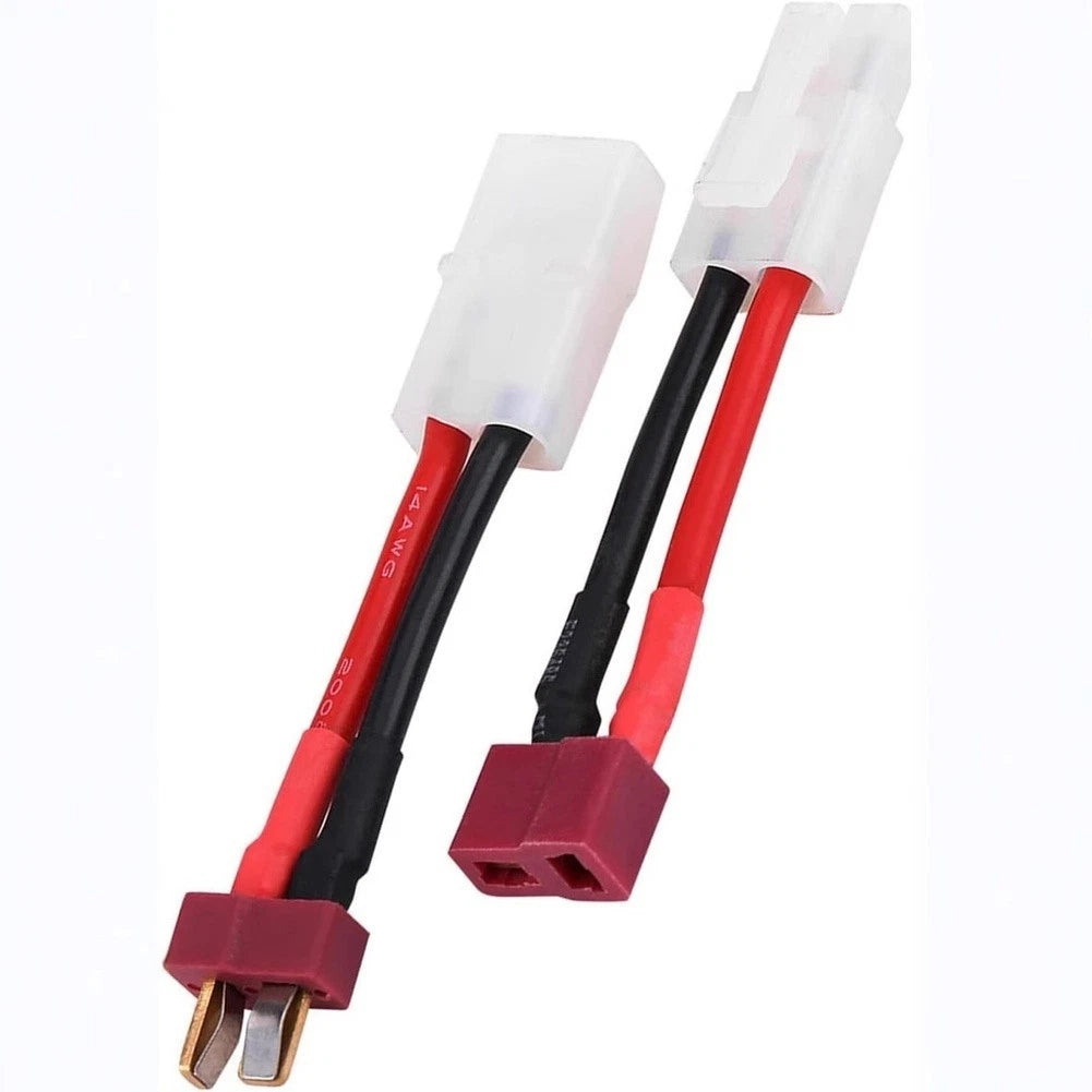 2X RC Model Battery Charging Cable T Connector 14AWG Silicone Wire 50mm