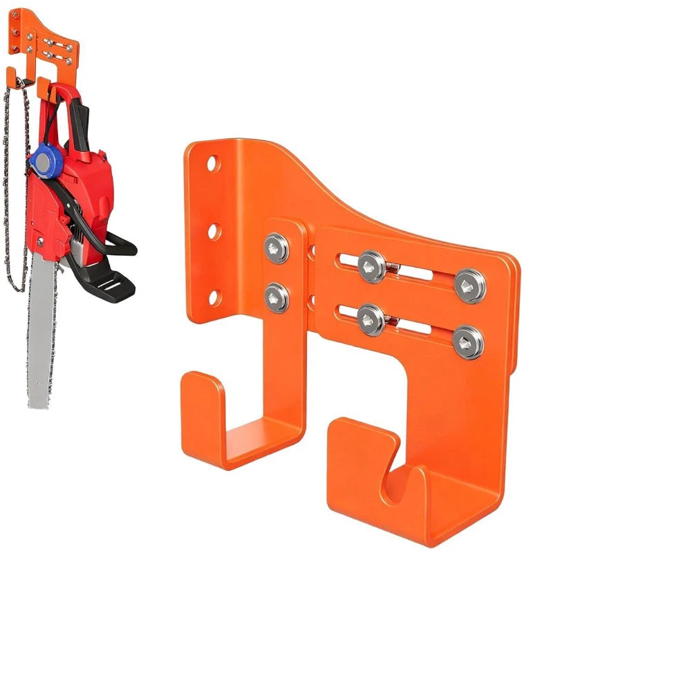 Chainsaw Wall Mount Holder with Double Hook Bracket for Steel (Adjustable)