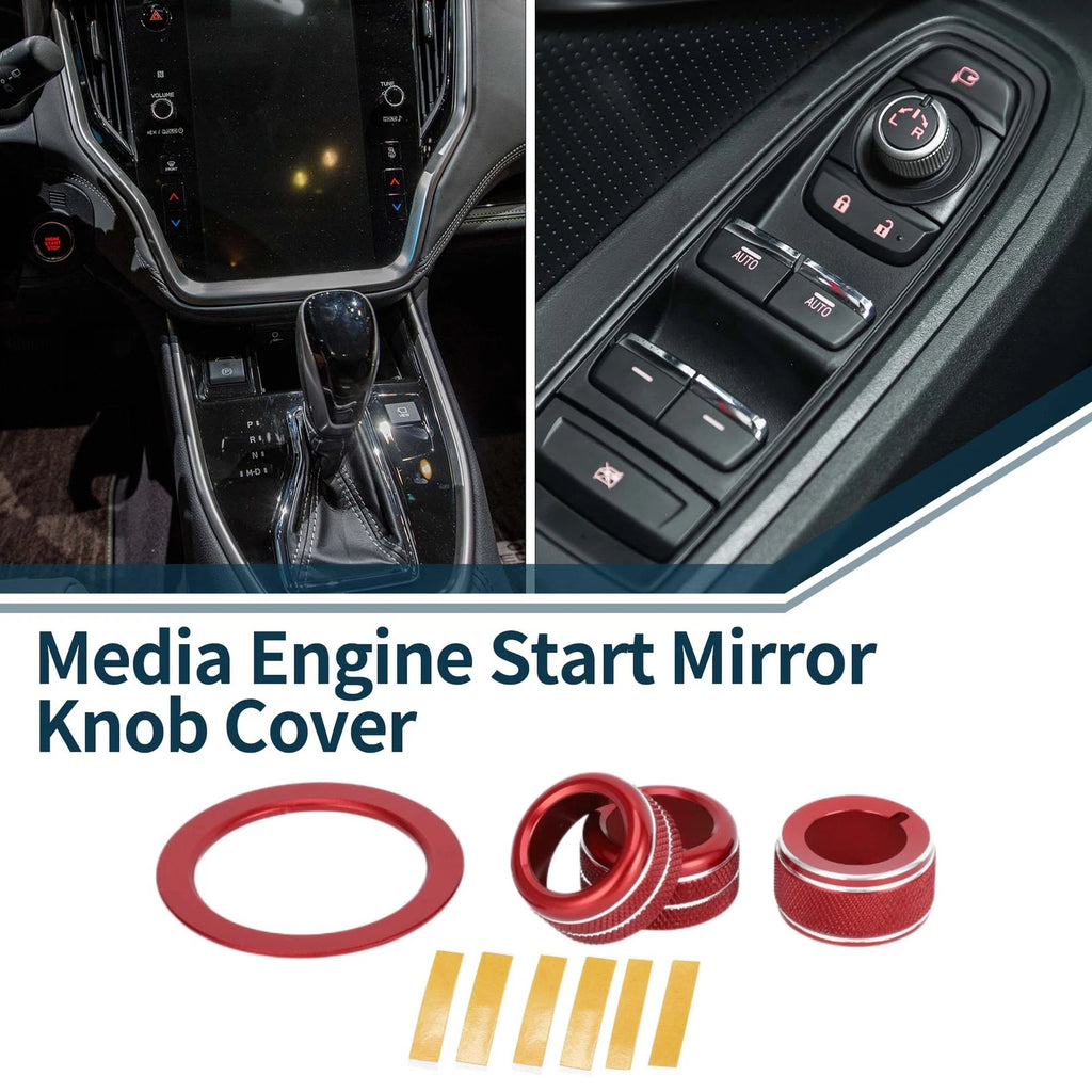 Engine Start Mirror Switch Knob Cover 4 Pcs for Subaru WRX (2022–2023)