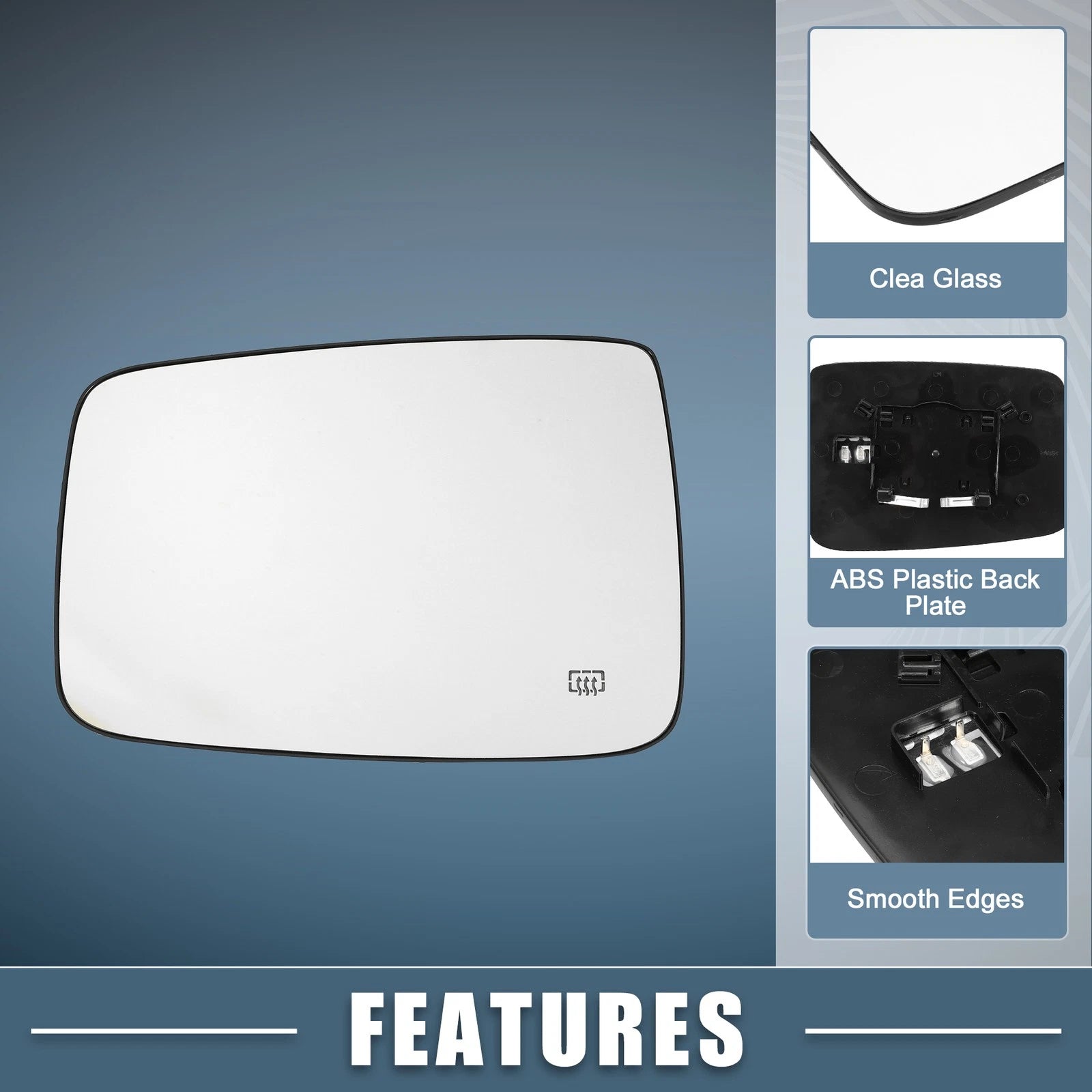 Heated Mirror Glass Left Side for Dodge Ram 1500 2500 (2009–2018)